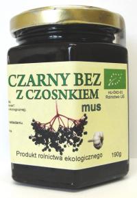 Mus czarny bez z czosnkiem bio