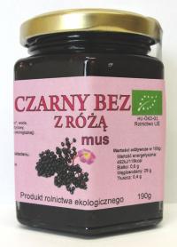 Mus czarny bez z różą bio