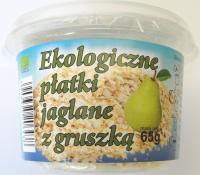 Ekologiczne płatki jaglane z gruszką