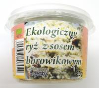 Ekologiczny ryż z sosem borowikowym