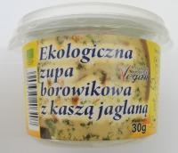 Ekologiczna zupa borowikowa z kaszą jaglaną